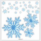 Blue Snowflake Craft Vinyl Sticker (Vel)