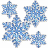 Blue Snowflake Craft Vinyl Stickers (Voorkant)