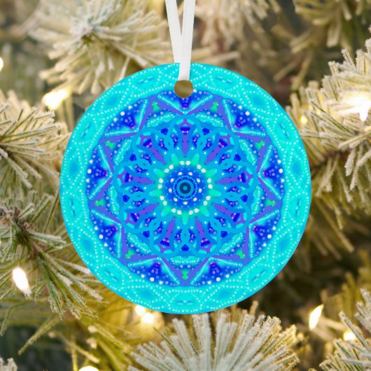 Blue Snowflake Editable Ornament (Insitu)