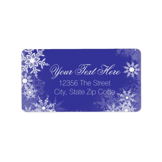 Blue Snowflake Etiket (Voorkant)