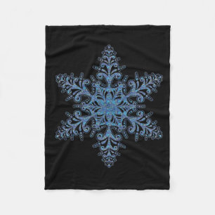 Blue Snowflake Fleece Blanket