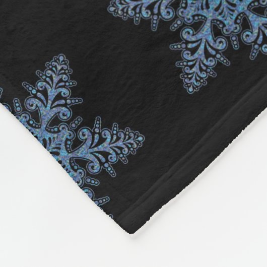 Blue Snowflake Fleece Blanket (Hoek)
