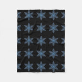Blue Snowflake Fleece Blanket (Voorkant)