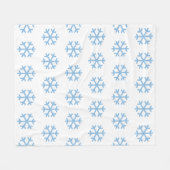 Blue Snowflake Fleece Blanket Deken (Voorkant (Horizontaal))