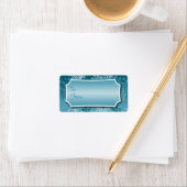 Blue Snowflake Gift Label (Insitu)