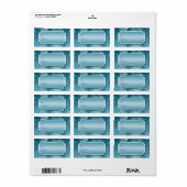 Blue Snowflake Gift Label (Full Sheet)