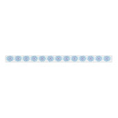 Blue Snowflake Grosgrain Lint (Voorkant)
