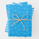 Blue Snowflake Inpakpapier Vel (In situ)