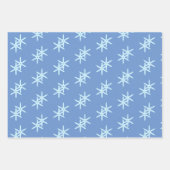 Blue Snowflake Inpakpapier Vel (Voorkant 3)