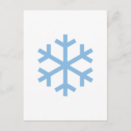 Blue Snowflake-kerstBriefkaart Briefkaart