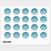 Blue Snowflake Kerstmis Envelope Seal Sticker (Vel)
