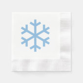 Blue Snowflake Kerstmis Napkin Servet (Voorkant)
