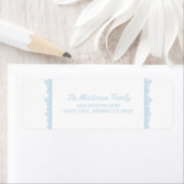 Blue Snowflake Lijst Holiday Etiket (Insitu)