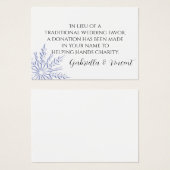 Blue Snowflake Mariage d'hiver Charité Favoriser (Devant & derrière)