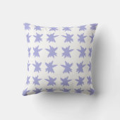 Blue Snowflake Multiples Kussen (Achterkant)