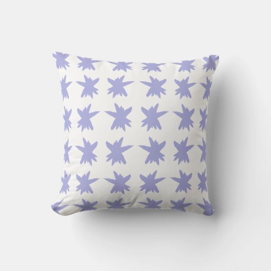 Blue Snowflake Multiples Kussen (Voorkant)