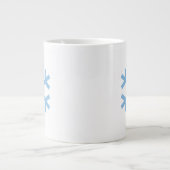 Blue Snowflake Noël Giant Café Mug (Devant)