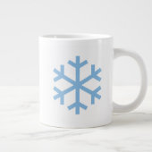 Blue Snowflake Noël Giant Café Mug (Droite)