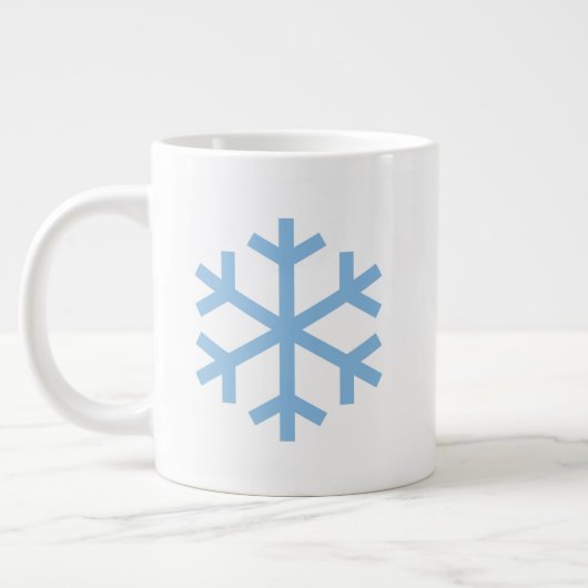 Blue Snowflake Noël Giant Café Mug (Gauche)