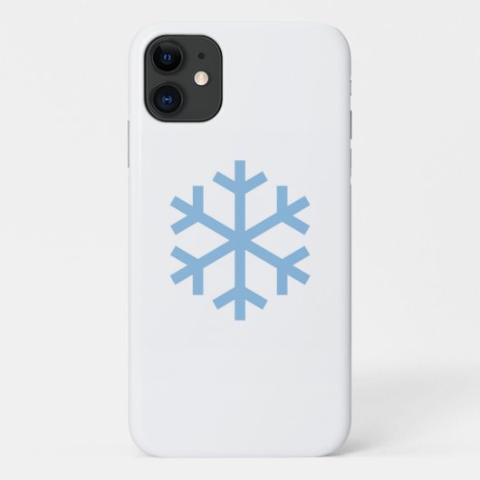 Blue Snowflake Noël iPhone 11 Coque (Dos)