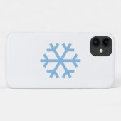 Blue Snowflake Noël iPhone 11 Coque (Dos (Horizontal))