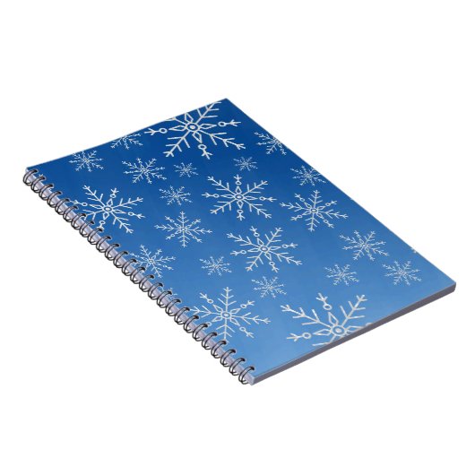 Blue Snowflake Notebook – Winter Aesthetic Journal (Côté Droit)