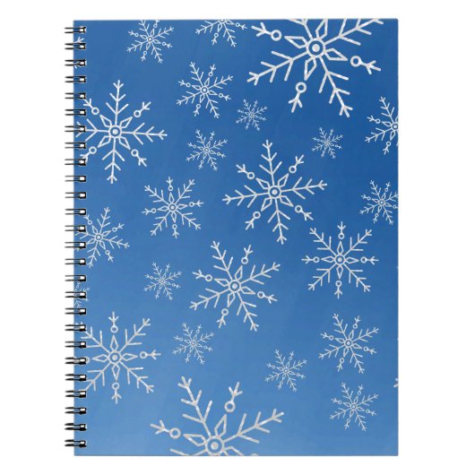 Blue Snowflake Notebook – Winter Aesthetic Journal (Devant)