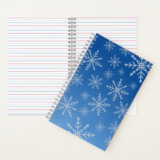 Blue Snowflake Notebook – Winter Aesthetic Journal (À l'intérieur)