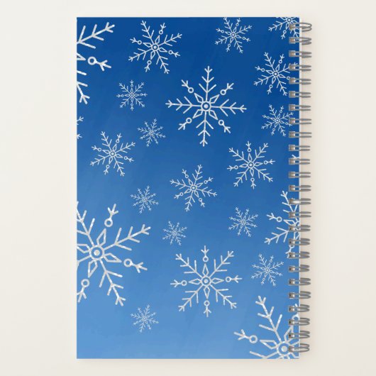 Blue Snowflake Notebook – Winter Aesthetic Journal (Verso)