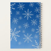 Blue Snowflake Notebook – Winter Aesthetic Journal Notitieboek (Achterkant)