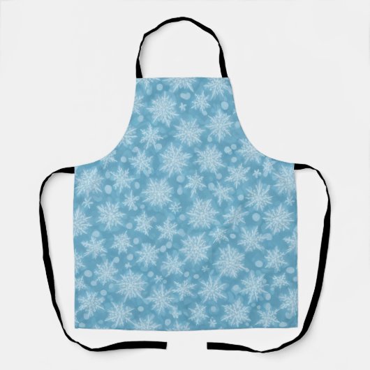 Blue Snowflake Pattern Schort (Voorkant)