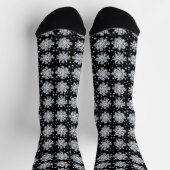 Blue Snowflake Pattern Sokken (Top)