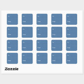 Blue Snowflake Pattern Stickers (Vel)