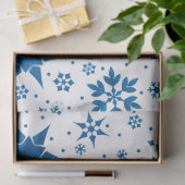 Blue Snowflake Pattern Tissuepapier (Geschenk)
