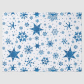 Blue Snowflake Pattern Tissuepapier (Voorkant)
