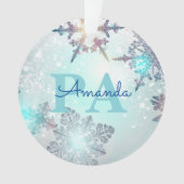 Blue Snowflake Personalized Name PA (devant)