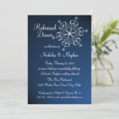 Blue Snowflake repetitie diner Kaart (Staand voorkant)