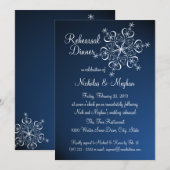 Blue Snowflake repetitie diner Kaart (Voorkant / Achterkant)