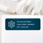 Blue Snowflake - Return Address Label (Insitu)