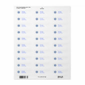 Blue Snowflake Return Address Label (Full Sheet)