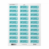 Blue Snowflake Return Address Labels (Full Sheet)