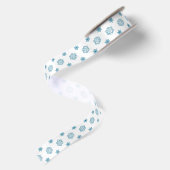 Blue Snowflake Ribbon Lint (Achterkant)