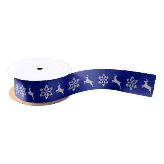 Blue Snowflake Silver Reindeer Lint (Spoel)