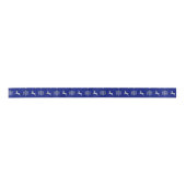 Blue Snowflake Silver Reindeer Lint (Voorkant)