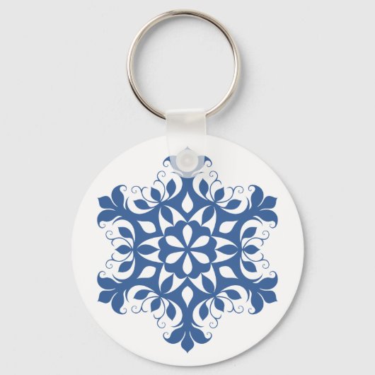 Blue Snowflake Sleutelhanger (Voorkant)