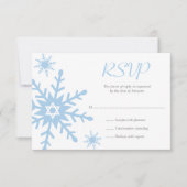 Blue Snowflake Star de David Bat mitzvah RSVP (Devant)