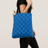 Blue Snowflake Star Pattern Draagtas (Dichtbij)