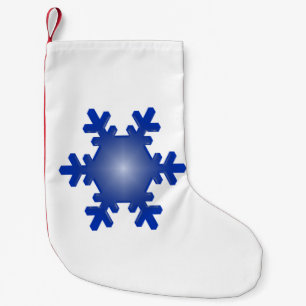 Blue Snowflake Starburst op White Kleine Kerstsok