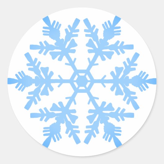 Blue Snowflake Sticker (Voorkant)