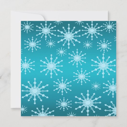 Blue Snowflake & Tiara Design Verjaardag Uitnodigi Kaart (Achterkant)